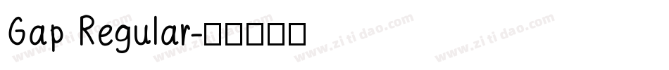 Gap Regular字体转换